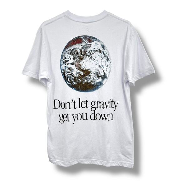 NASA T-Shirt women's M "Don't Let Gravity Get You Down" crew 100% cotton white - Picture 1 of 6